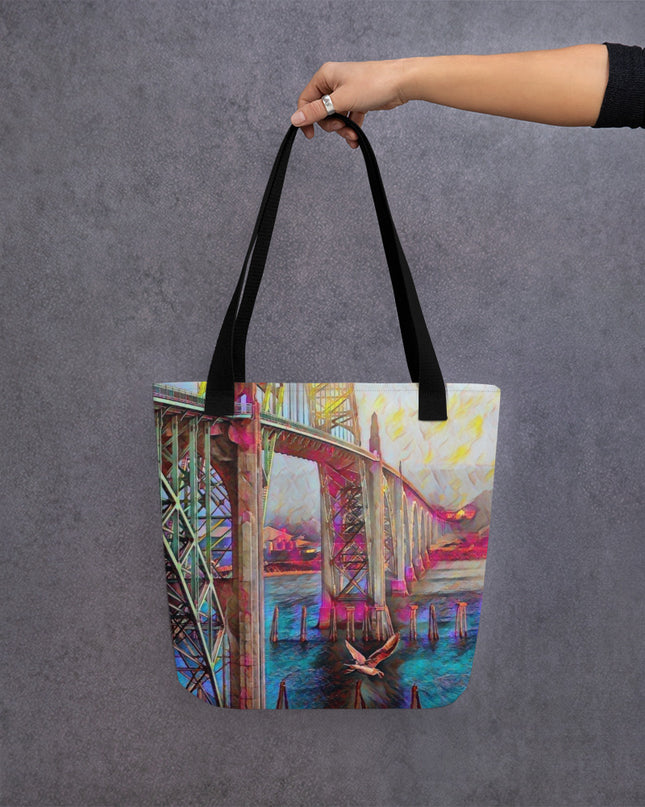 Newport Oregon - Digital Art -Tote bag