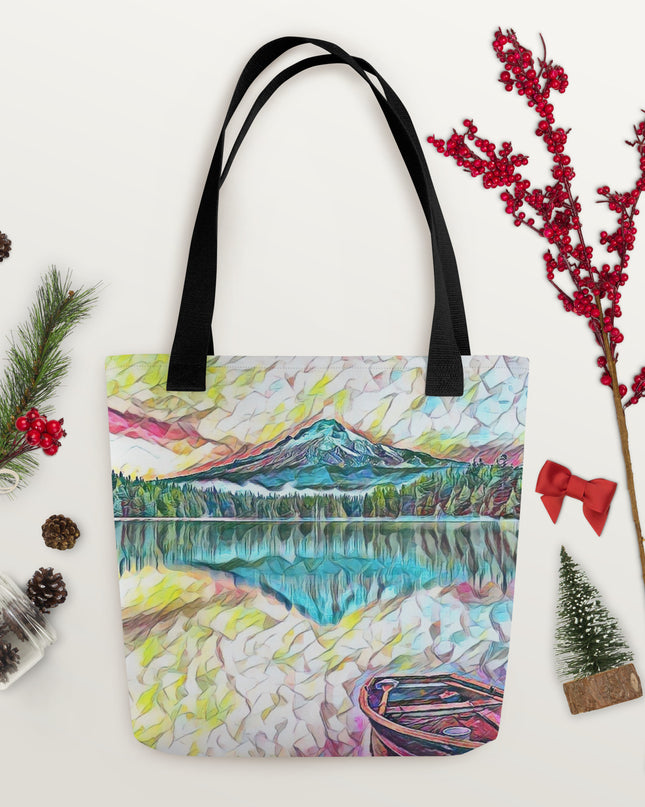 Trillium Lake - Digital Art -Tote bag