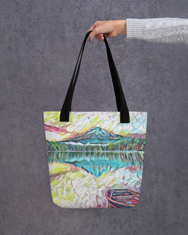 Trillium Lake - Digital Art -Tote bag