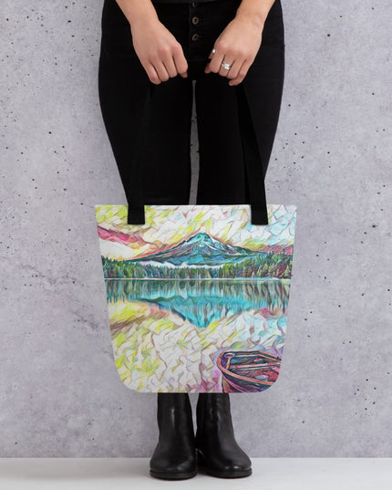 Trillium Lake - Digital Art -Tote bag