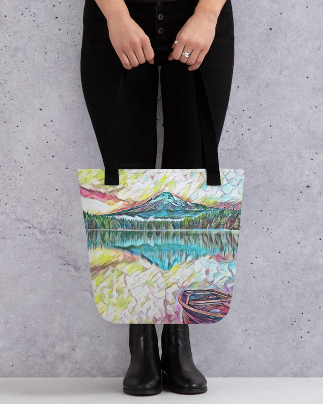 Trillium Lake - Digital Art -Tote bag