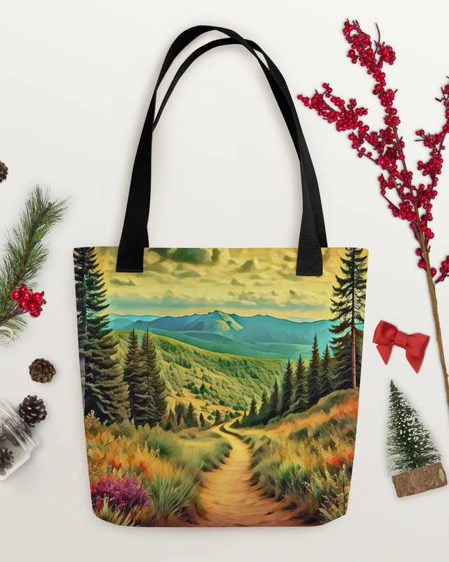 Hiking Oregon - Digital Art - Tote bag
