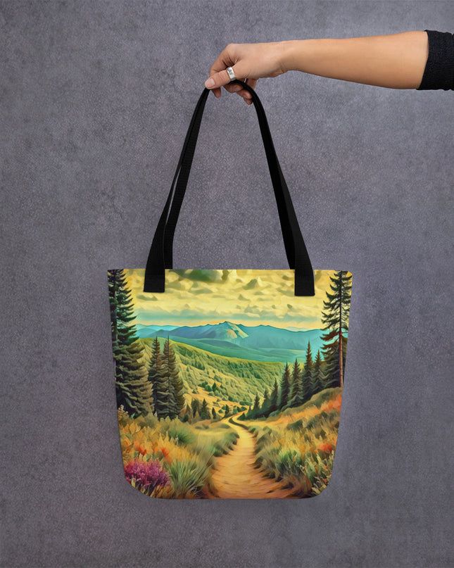 Hiking Oregon - Digital Art - Tote bag
