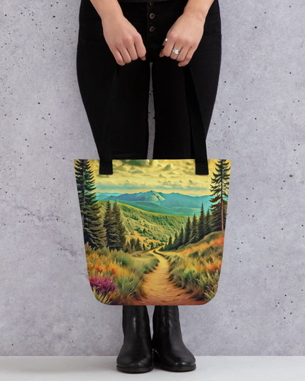 Hiking Oregon - Digital Art - Tote bag