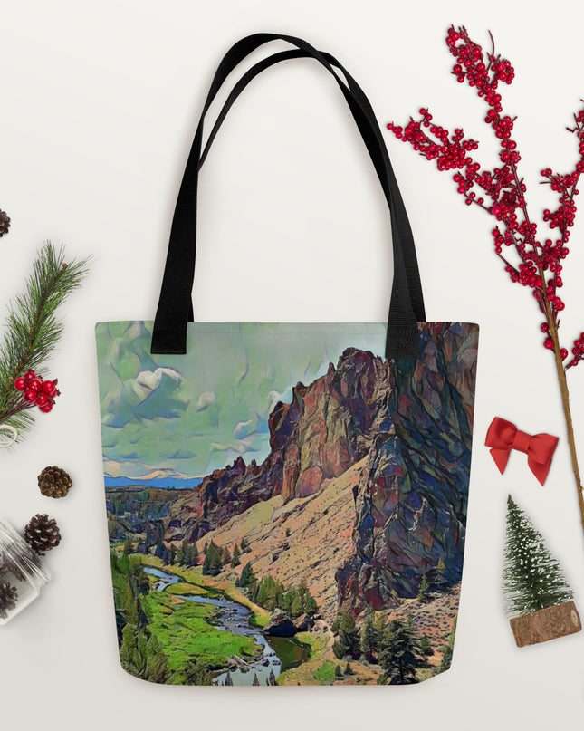 Smith Rock/2 - Digital Art - Tote bag