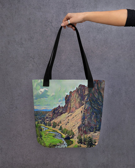 Smith Rock/2 - Digital Art - Tote bag