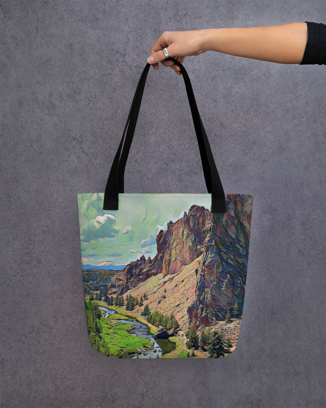 Smith Rock/2 - Digital Art - Tote bag