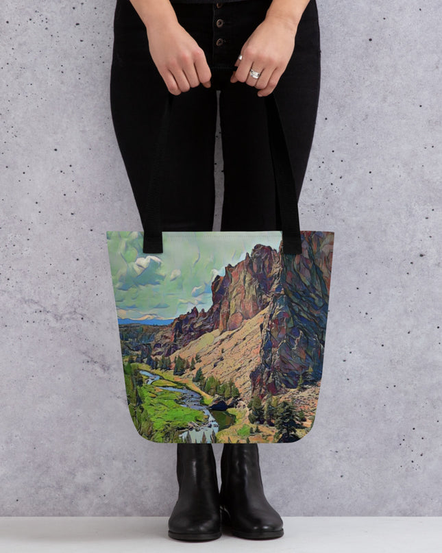 Smith Rock/2 - Digital Art - Tote bag