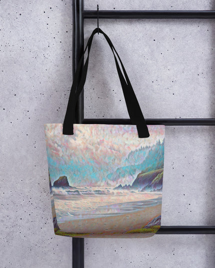 Oregon - Ocean Beach - Digital Art -Tote bag