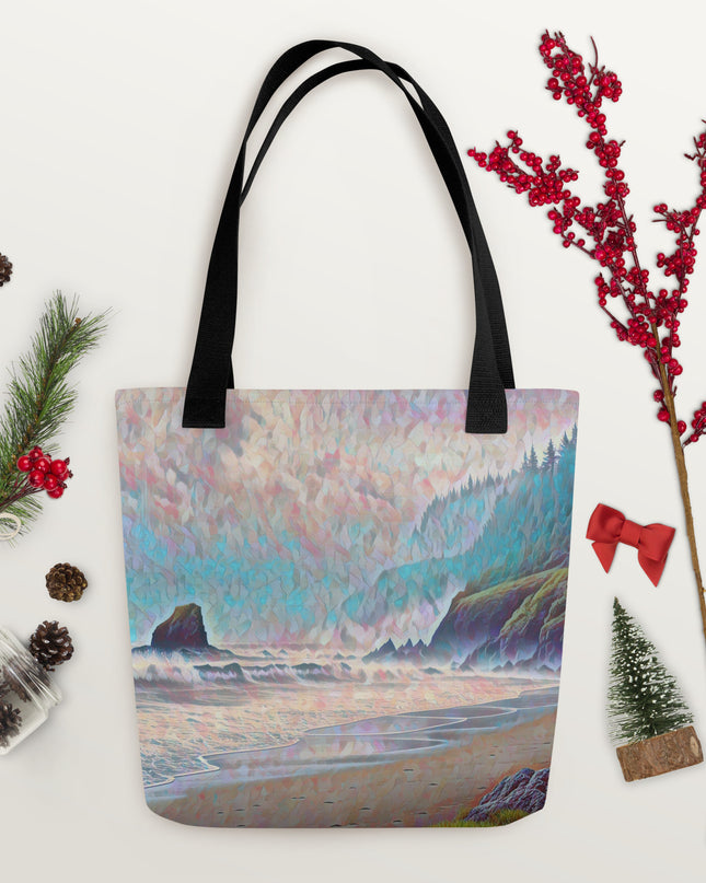 Oregon - Ocean Beach - Digital Art -Tote bag