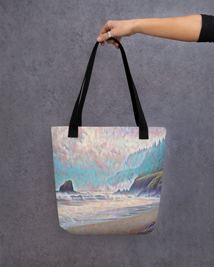Oregon - Ocean Beach - Digital Art -Tote bag