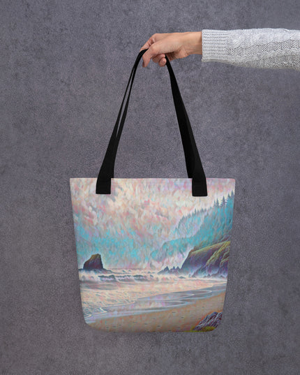 Oregon - Ocean Beach - Digital Art -Tote bag