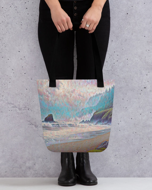 Oregon - Ocean Beach - Digital Art -Tote bag
