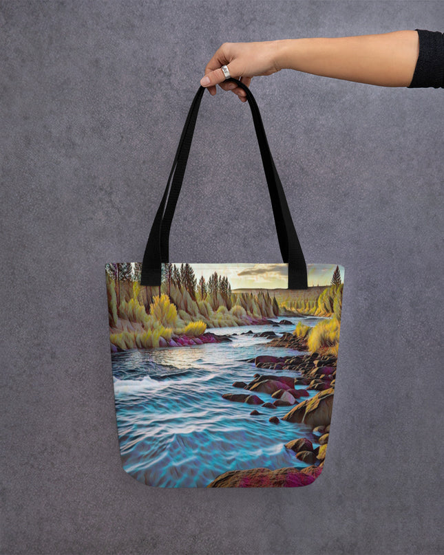 Oregon River - Digital Art -Tote bag
