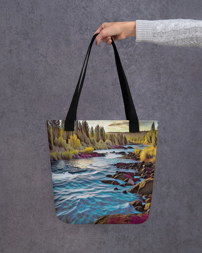 Oregon River - Digital Art -Tote bag
