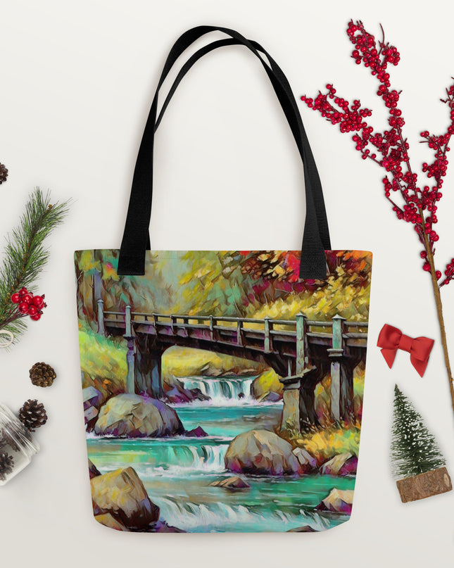 Oregon Bridge - Digital Art - Tote bag