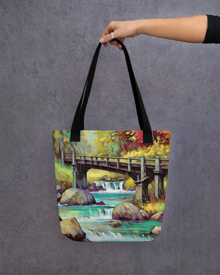 Oregon Bridge - Digital Art - Tote bag