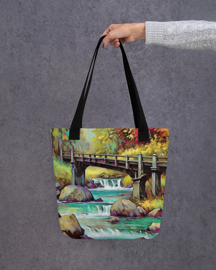 Oregon Bridge - Digital Art - Tote bag