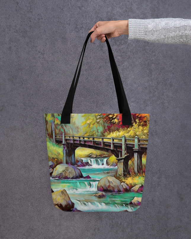 Oregon Bridge - Digital Art - Tote bag