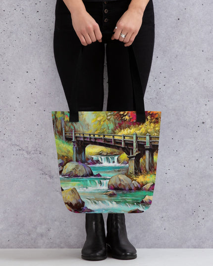 Oregon Bridge - Digital Art - Tote bag