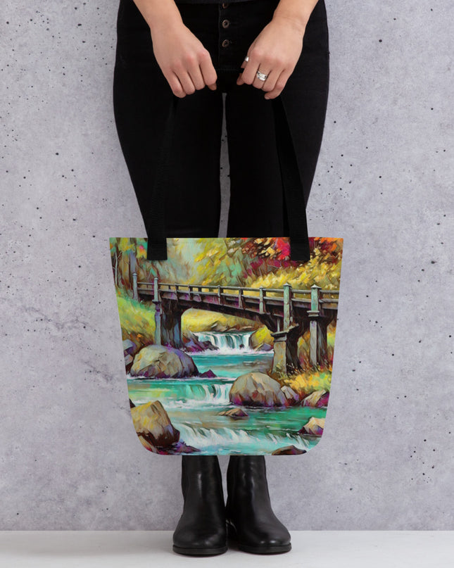 Oregon Bridge - Digital Art - Tote bag