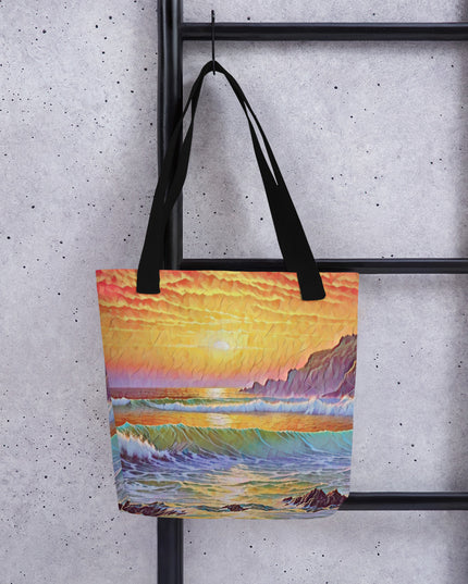 Oregon Coast Sunset - Digital Art - Tote bag