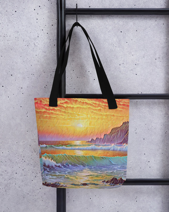 Oregon Coast Sunset - Digital Art - Tote bag