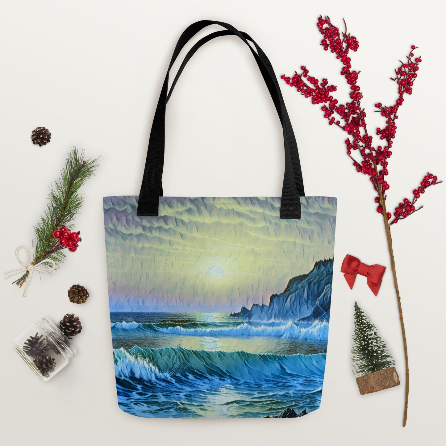 Oregon Coast Sunset/2 - Digital Art - Tote bag