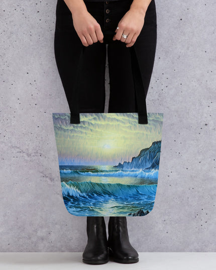 Oregon Coast Sunset/2 - Digital Art - Tote bag