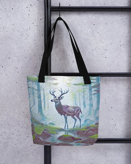 Oregon Deer in the Woods - Digital Art - Tote bag