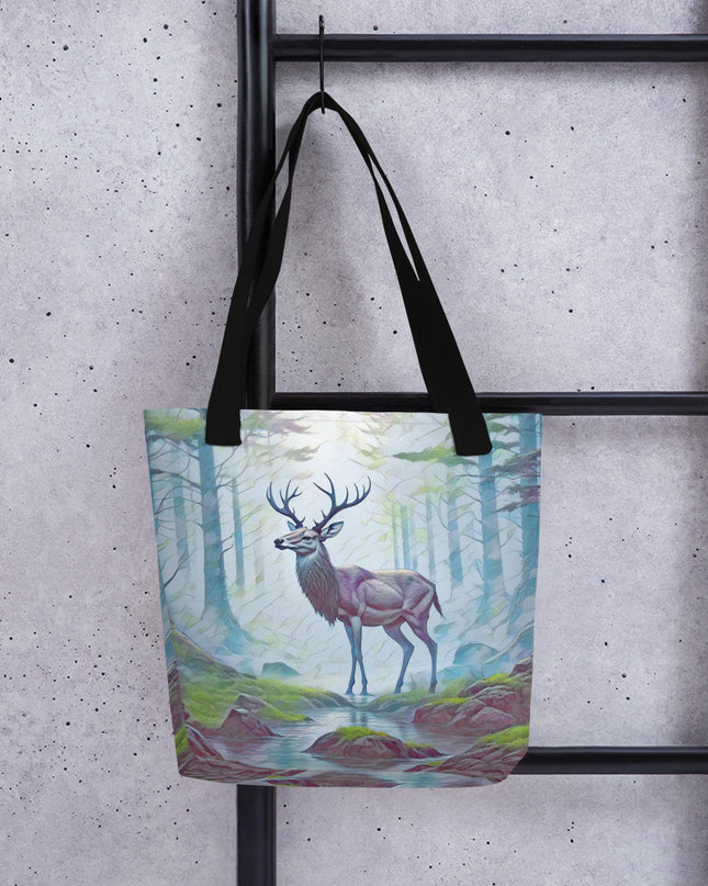 Oregon Deer in the Woods - Digital Art - Tote bag