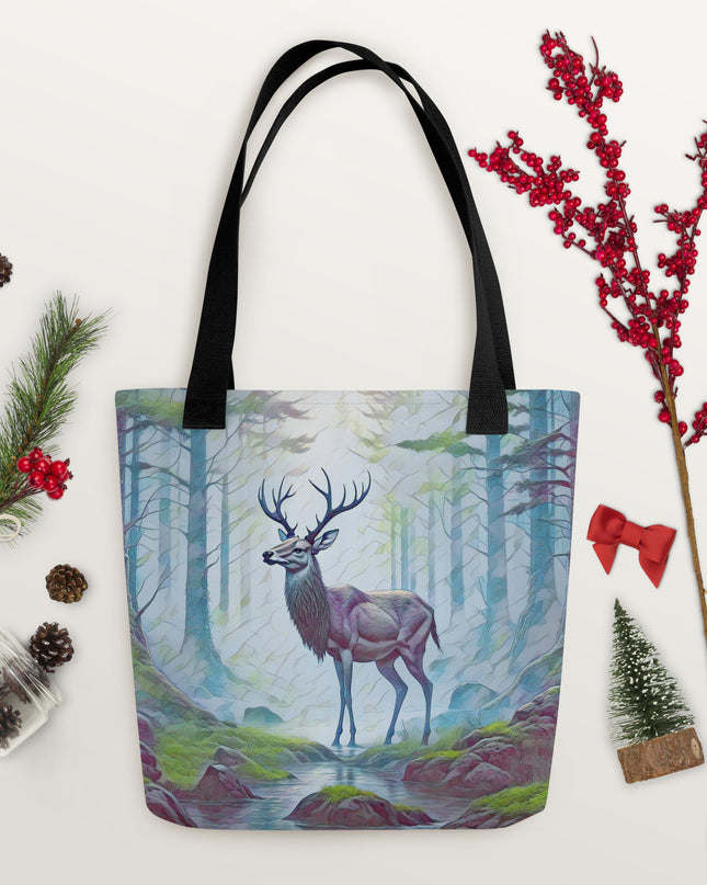 Oregon Deer in the Woods - Digital Art - Tote bag