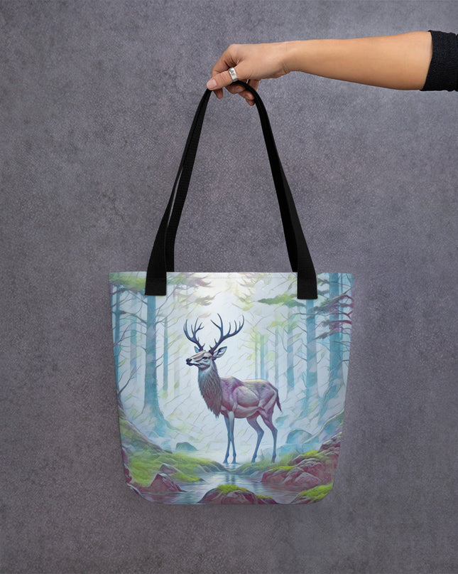 Oregon Deer in the Woods - Digital Art - Tote bag