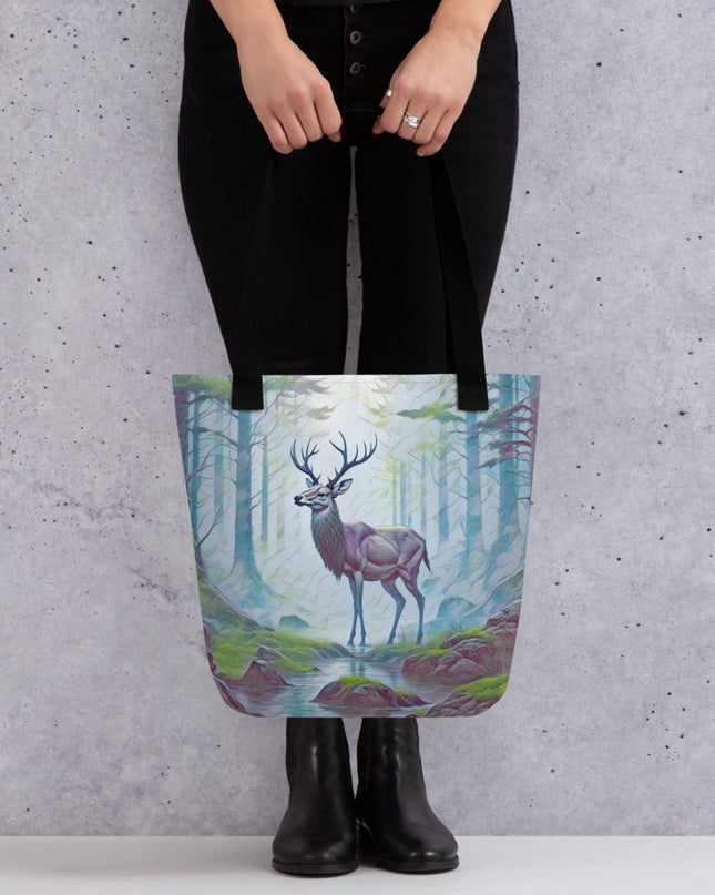 Oregon Deer in the Woods - Digital Art - Tote bag