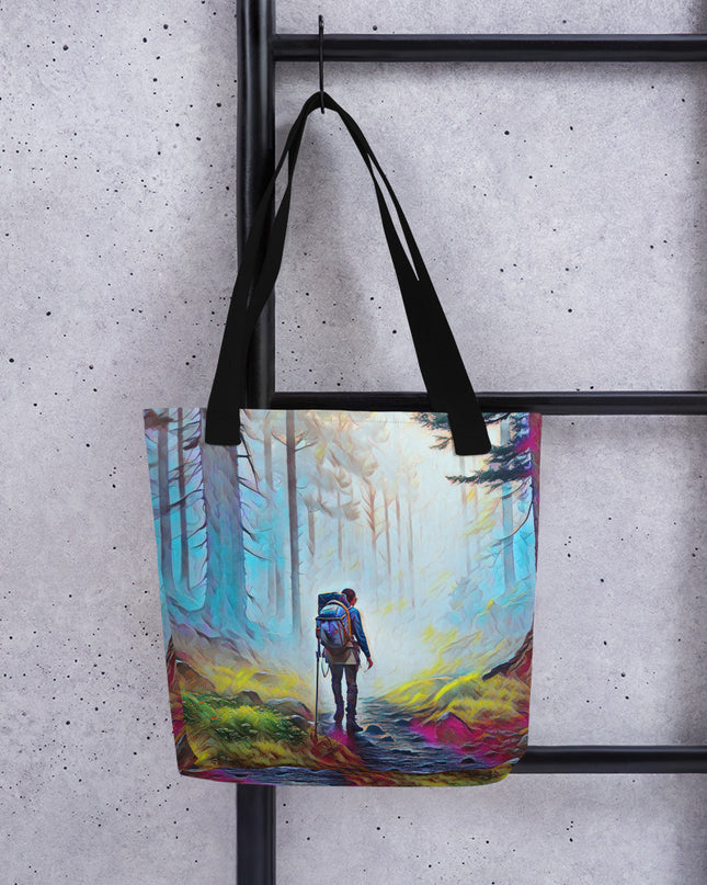 Hiking the Oregon Woods - Digital Art - Tote bag