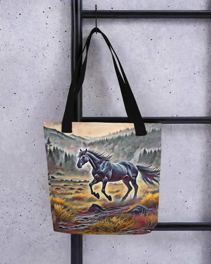 Oregon Running Horse - Digital Art - Tote bag