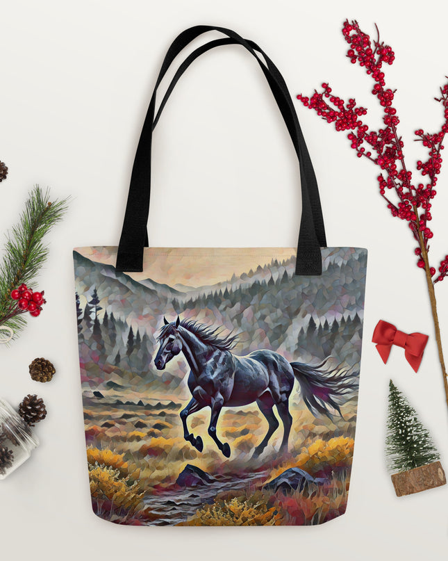 Oregon Running Horse - Digital Art - Tote bag