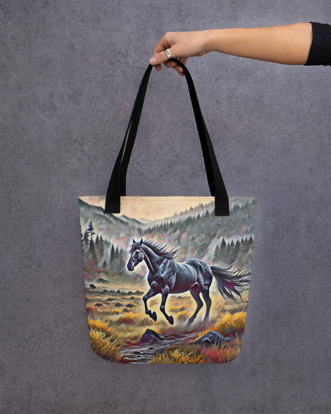 Oregon Running Horse - Digital Art - Tote bag