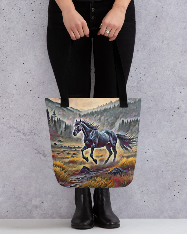 Oregon Running Horse - Digital Art - Tote bag
