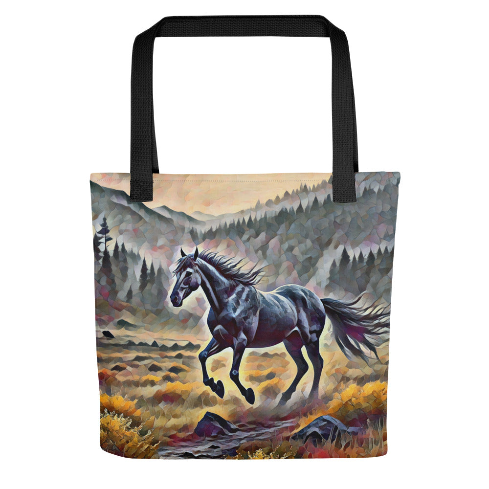 Oregon Running Horse - Digital Art - Tote bag