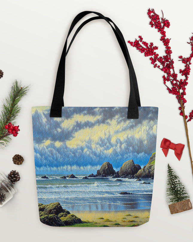 Oregon Coast - Digital Art - Tote bag