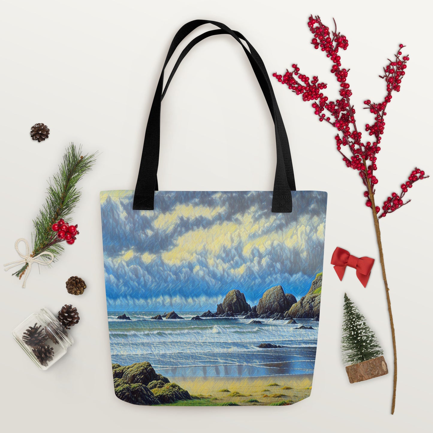 Oregon Coast - Digital Art - Tote bag