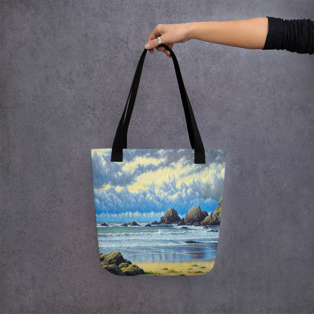 Oregon Coast - Digital Art - Tote bag