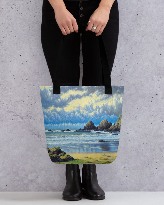 Oregon Coast - Digital Art - Tote bag