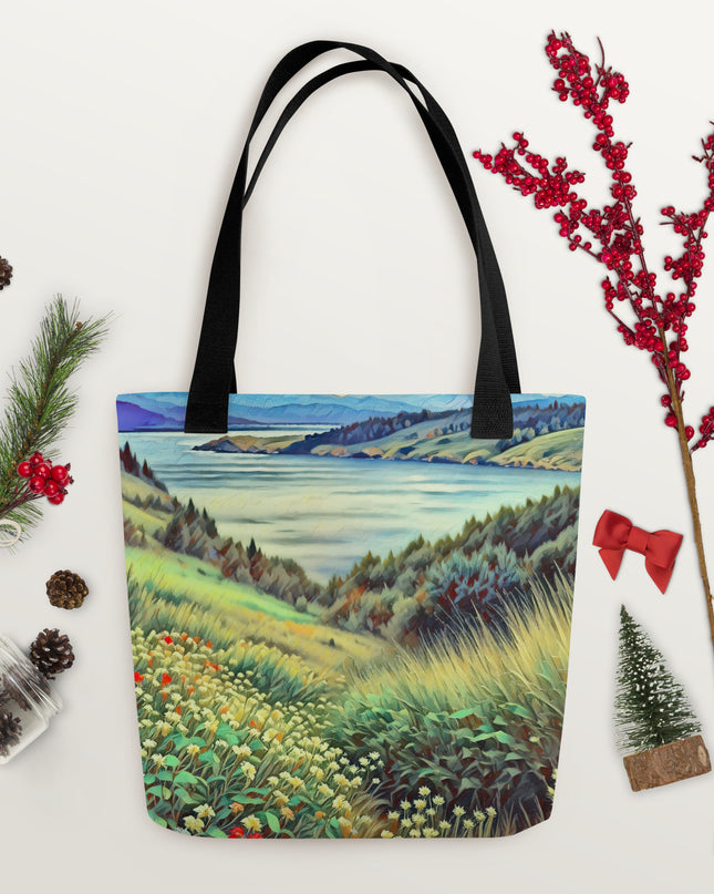 Columbia River - Digital Art - Tote bag