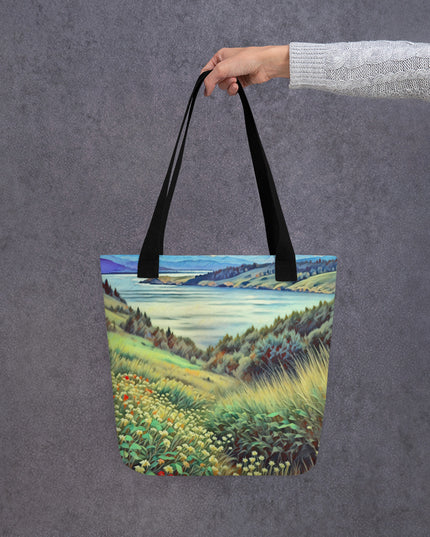 Columbia River - Digital Art - Tote bag