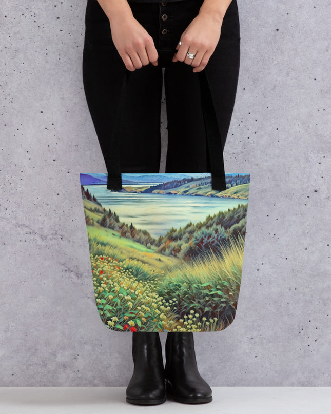 Columbia River - Digital Art - Tote bag