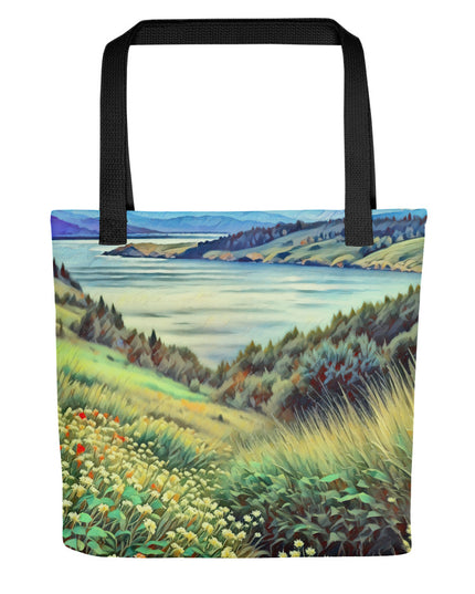 Columbia River - Digital Art - Tote bag