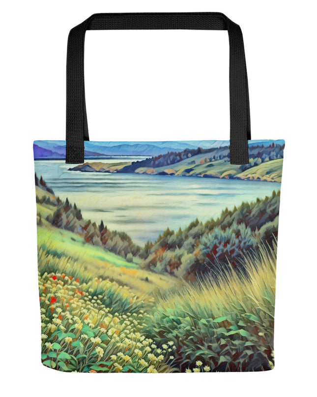 Columbia River - Digital Art - Tote bag