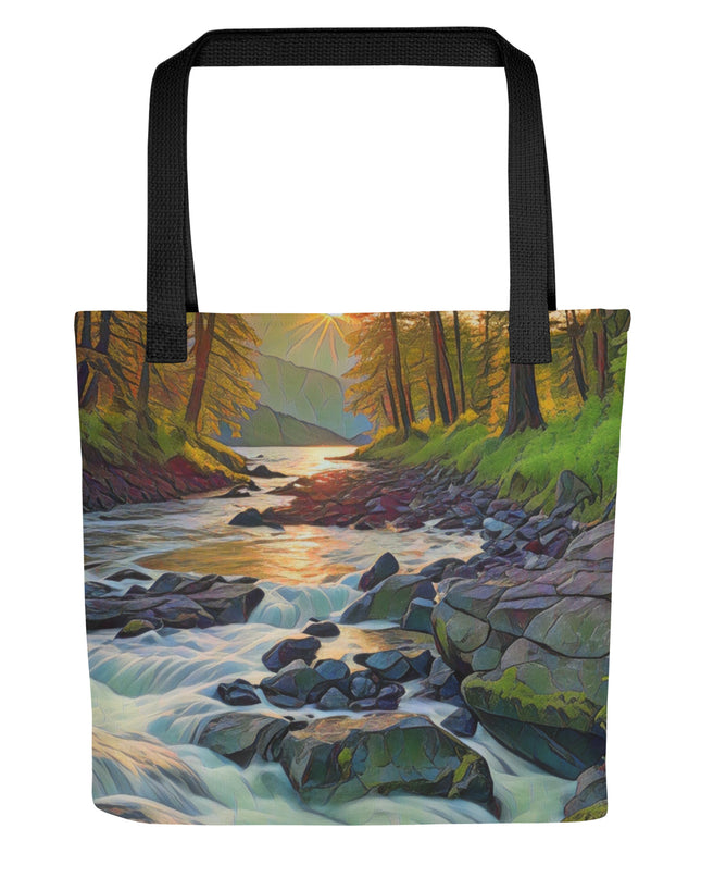 Oregon Stream - Digital Art - Tote bag